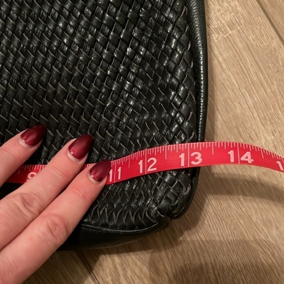 DEREK ALEXANDER Black Leather Purse with Double Zipper and lots of compartments - Picture 8 of 10